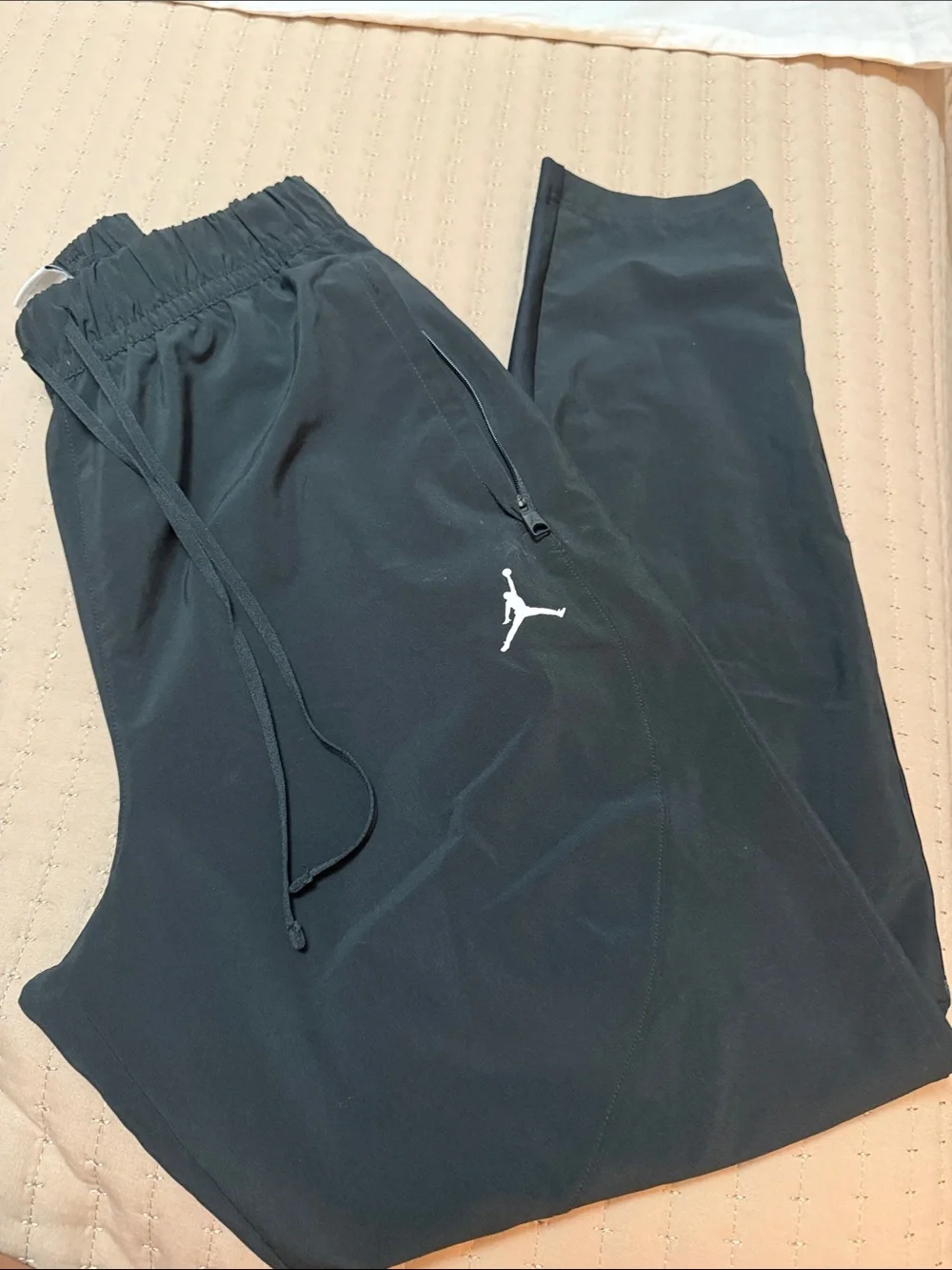 Jordan Black Athletic Joggers with White Jumpman